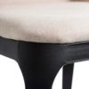 105361 Silla de diseño moderno tapizado tela beige y patas de metal negro - Imagen 2
