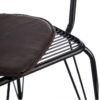 101349 Silla de diseño vintage acero gris oscuro y cojín de terciopelo - Imagen 2