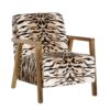 121936 Sillón de diseño Art Decó acero dorado y tela estampado tigre - Imagen 6