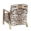 121936 Sillón de diseño Art Decó acero dorado y tela estampado tigre - Imagen 2
