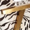 121936 Sillón de diseño Art Decó acero dorado y tela estampado tigre - Imagen 3