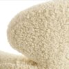 121878 Sillón butaca de diseño Art Decó patas doradas y tapizado tela blanca imitación oveja - Imagen 5