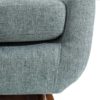 151070 Sillón butaca de diseño clásico tela color azul y patas madera oscuro - Imagen 2