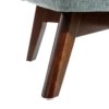 151070 Sillón butaca de diseño clásico tela color azul y patas madera oscuro - Imagen 6