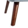 151062 Sillón o butaca de diseño nórdico terciopelo azul claro y patas de madera - Imagen 2