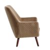 151065 Sillón butaca de diseño vintage terciopelo marrón y patas de madera - Imagen 2