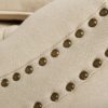 101261 Sillón de diseño clásico 229 capitoné beige con tachuelas y patas de madera - Imagen 2