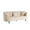 101261 Sillón de diseño clásico 229 capitoné beige con tachuelas y patas de madera - Imagen 6