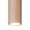 11433/00 Lámpara de techo de diseño nórdico vintage 6 madera natural y metal latón - Imagen 2