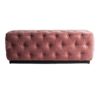 26781 Pie de cama de diseño clásico vintage TARDIANO 130 tapizado capitoné terciopelo rosa palo - Imagen 3