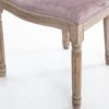 800021 Silla de diseño clásico vintage madera y terciopelo rosa - Imagen 6