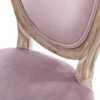 800021 Silla de diseño clásico vintage madera y terciopelo rosa - Imagen 4
