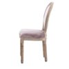 800021 Silla de diseño clásico vintage madera y terciopelo rosa - Imagen 3