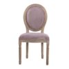 800021 Silla de diseño clásico vintage madera y terciopelo rosa - Imagen 7