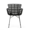 29947/00 Silla de diseño metal y mimbre color negro - Imagen 2