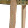 151058 Silla de diseño clásico lino beige con capitoné y tachuelas plateadas patas madera - Imagen 9