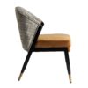 27369 Silla o sillón de diseño vintage Art Decó BRILLON madera negro y tapizado tonos mostaza - Imagen 4
