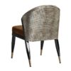 27369 Silla o sillón de diseño vintage Art Decó BRILLON madera negro y tapizado tonos mostaza - Imagen 6