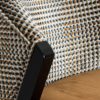 27369 Silla o sillón de diseño vintage Art Decó BRILLON madera negro y tapizado tonos mostaza - Imagen 2