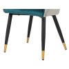 703043 Silla o sillón de diseño Art Decó terciopelo azul y gris patas metal negro con dorado