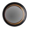 26614 Espejo circular de diseño Art Decó HANER 70 madera acabado negro y oro - Imagen 3