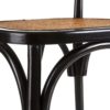 105558 Silla de diseño vintage inspiración Thonet madera negro y ratán natural - Imagen 3