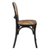 105558 Silla de diseño vintage inspiración Thonet madera negro y ratán natural - Imagen 4