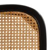 105558 Silla de diseño vintage inspiración Thonet madera negro y ratán natural - Imagen 5