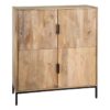 121981 Armario de diseño industrial 100 madera natural y metal negro - Imagen 6