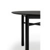 Mesa comedor redonda diseño nórdica minimalista madera tintada 4