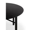 Mesa comedor redonda diseño nórdica minimalista madera tintada 5