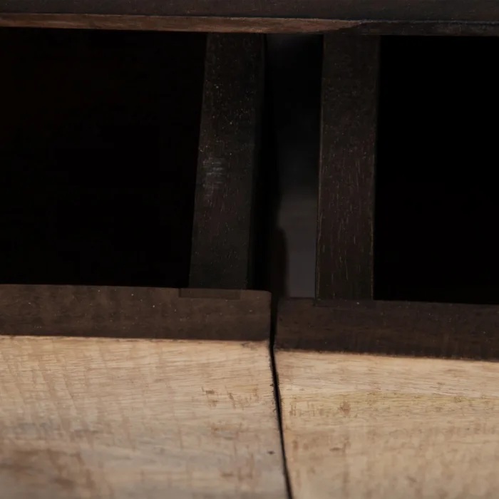 121984 Mueble de televisión rústico industrial 140 madera natural y marrón - Imagen 3