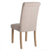 121786 Silla de diseño clásico madera y tela color topo con capitoné en respaldo - Imagen 4
