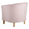 152421 Sillón butaca de diseño nórdico patas madera y tela rosa claro - Imagen 4