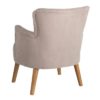 121789 Sillón butaca de diseño nórdico patas de madera y tela color topo - Imagen 2