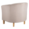152419 Sillón butaca de diseño nórdico patas madera y tela color topo - Imagen 6