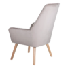 152423 Sillón de diseño nórdico patas de madera natural y tela color topo - Imagen 4