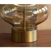 34U20855A Lámpara de sobremesa de diseño vintage 83 vidrio ambar
