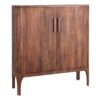 152866 Armario de diseño colonial vintage 117 madera marrón relieves verticales - Imagen 6