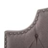 152775 Cabecero de diseño clásico 160 tapizado capitoné color gris con tachuelas - Imagen 2