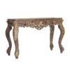 28143 Consola de diseño vintage MAYEN 123 madera con tallas colores natural y oro - Imagen 4
