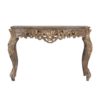 28143 Consola de diseño vintage MAYEN 123 madera con tallas colores natural y oro - Imagen 3