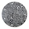 152828 Mesa auxiliar redonda de diseño vintage 61 madera blanco y negro dibujos florales - Imagen 4