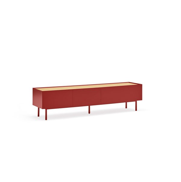 Mueble TV diseño moderno nórdico minimalista burdeos 6