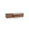 Mueble TV diseño moderno y minimalista 180 nogal y metal gris 5