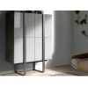 Mueble aparador de diseño moderno minimalista madera wengue y acero 5