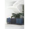 Mueble aparador diseño moderno industrial azul y negro 4