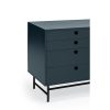 Mueble aparador diseño moderno industrial azul y negro 6