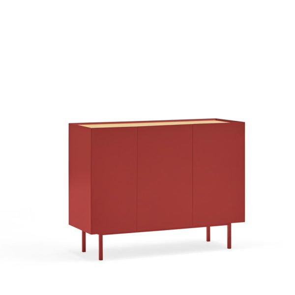 Mueble aparador diseño moderno nórdico minimalista 110 burdeos 7