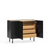 Mueble aparador diseño moderno nórdico minimalista 110 negro 7